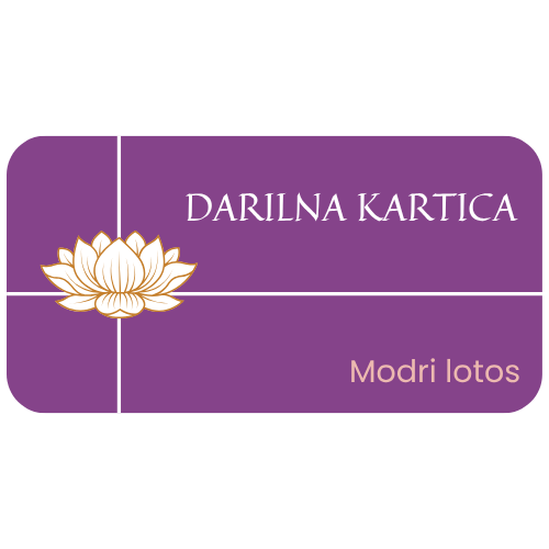 Darilna kartica modri lotos